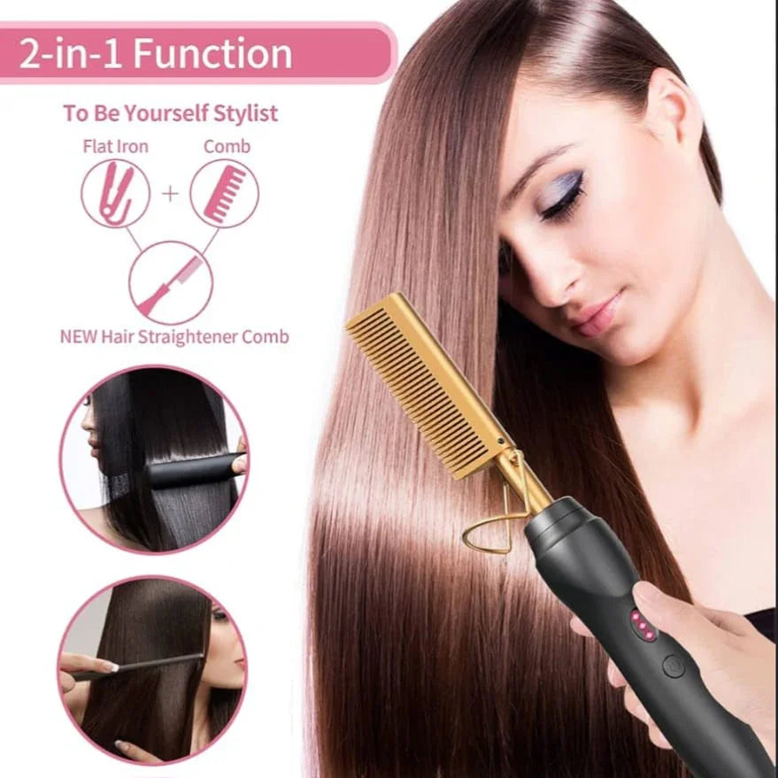 2 in 1 Titanium Hot Comb