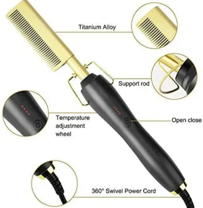 2 in 1 Titanium Hot Comb